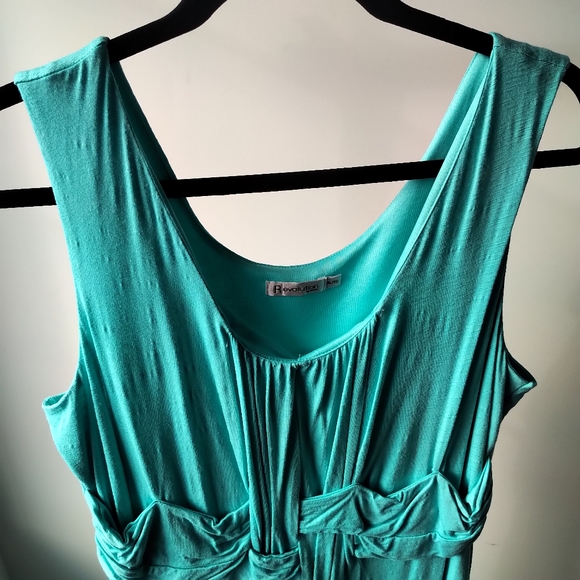 GUC Ricki's Teal Jersey Knit Dress XL - Picture 2 of 6